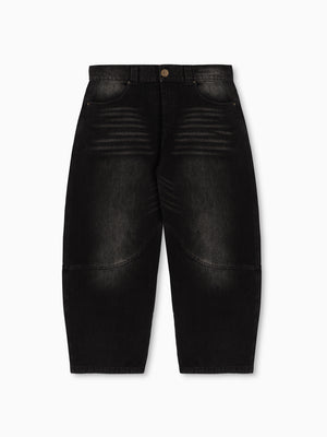 Cursive Washed Denim Jeans