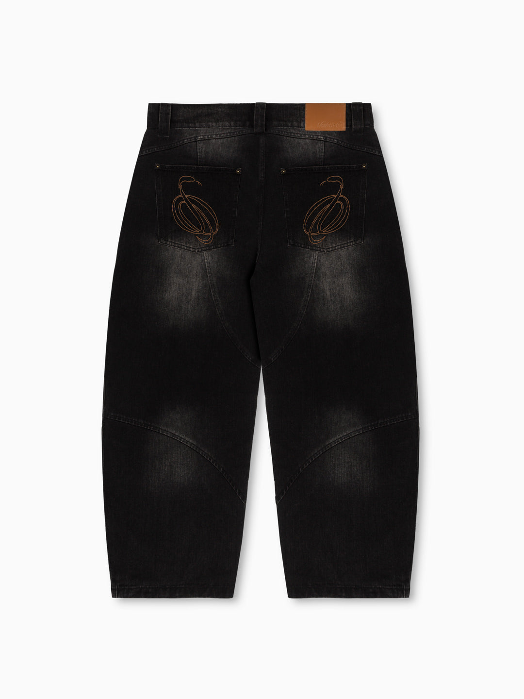Cursive Washed Denim Jeans