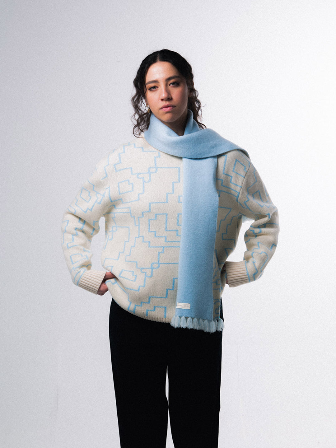 Mosaic Knit Scarf