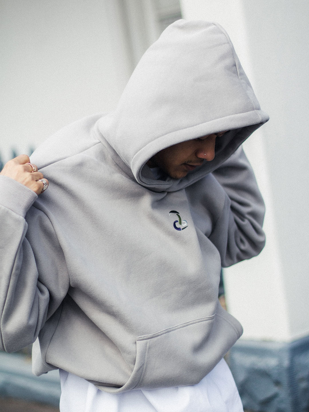 Scrap Logo Hood Fleece