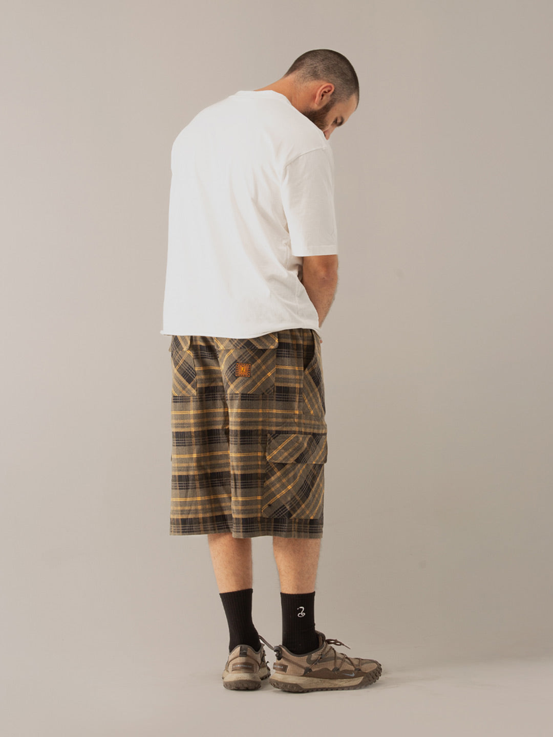 Plaid Runner Cargo Shorts