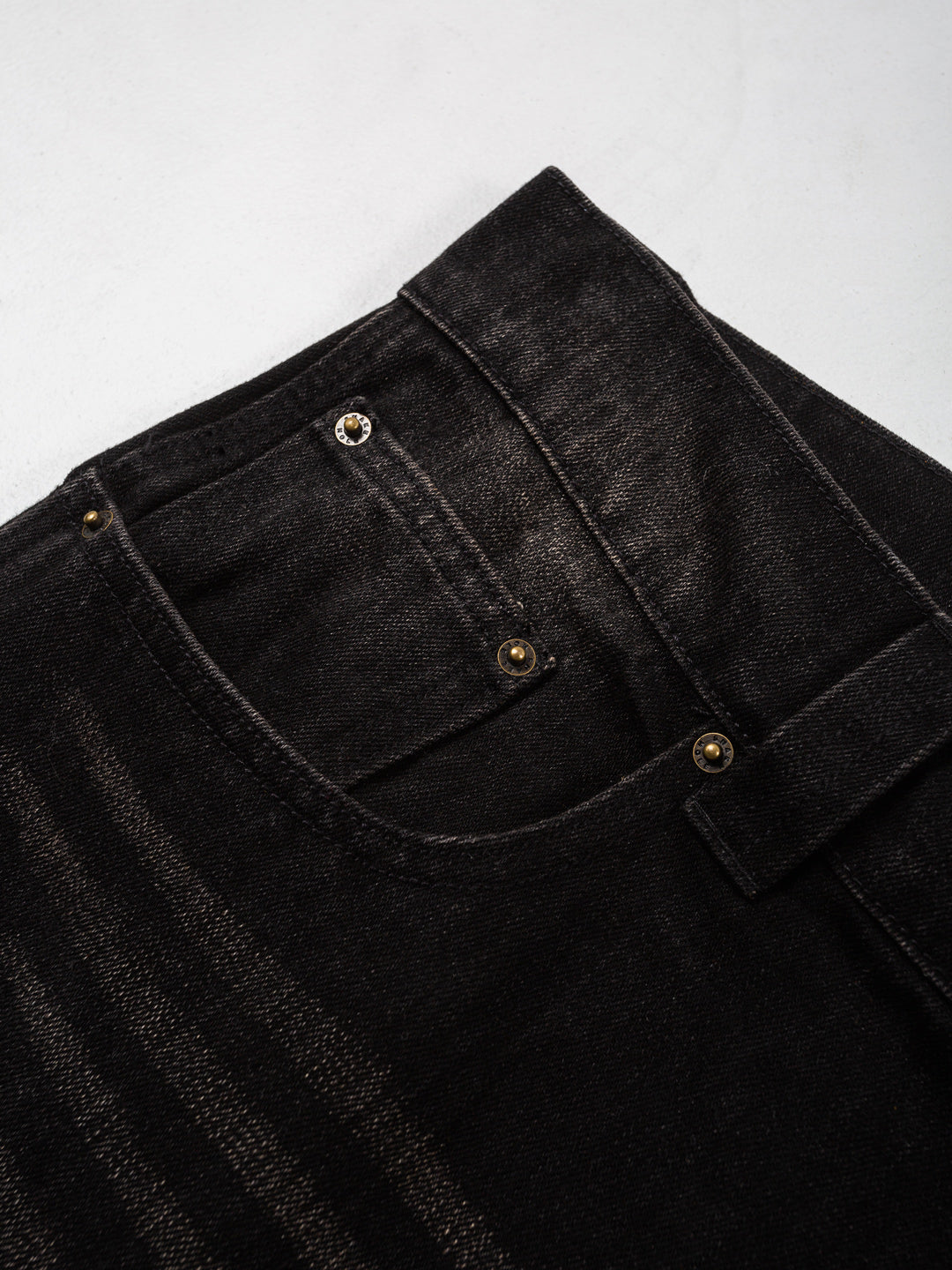 Cursive Washed Denim Jeans