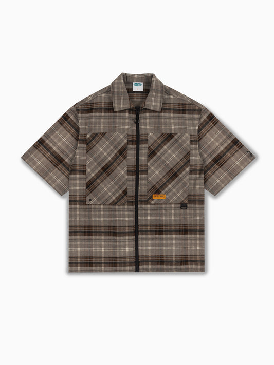 Plaid Runner Zip-Thru Shirt
