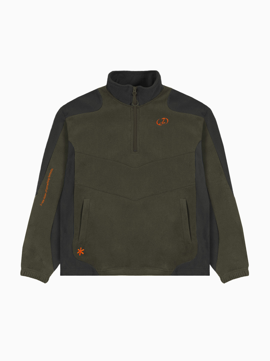 Trekker Polar Fleece Quarter Zip (Charcoal / Olive)
