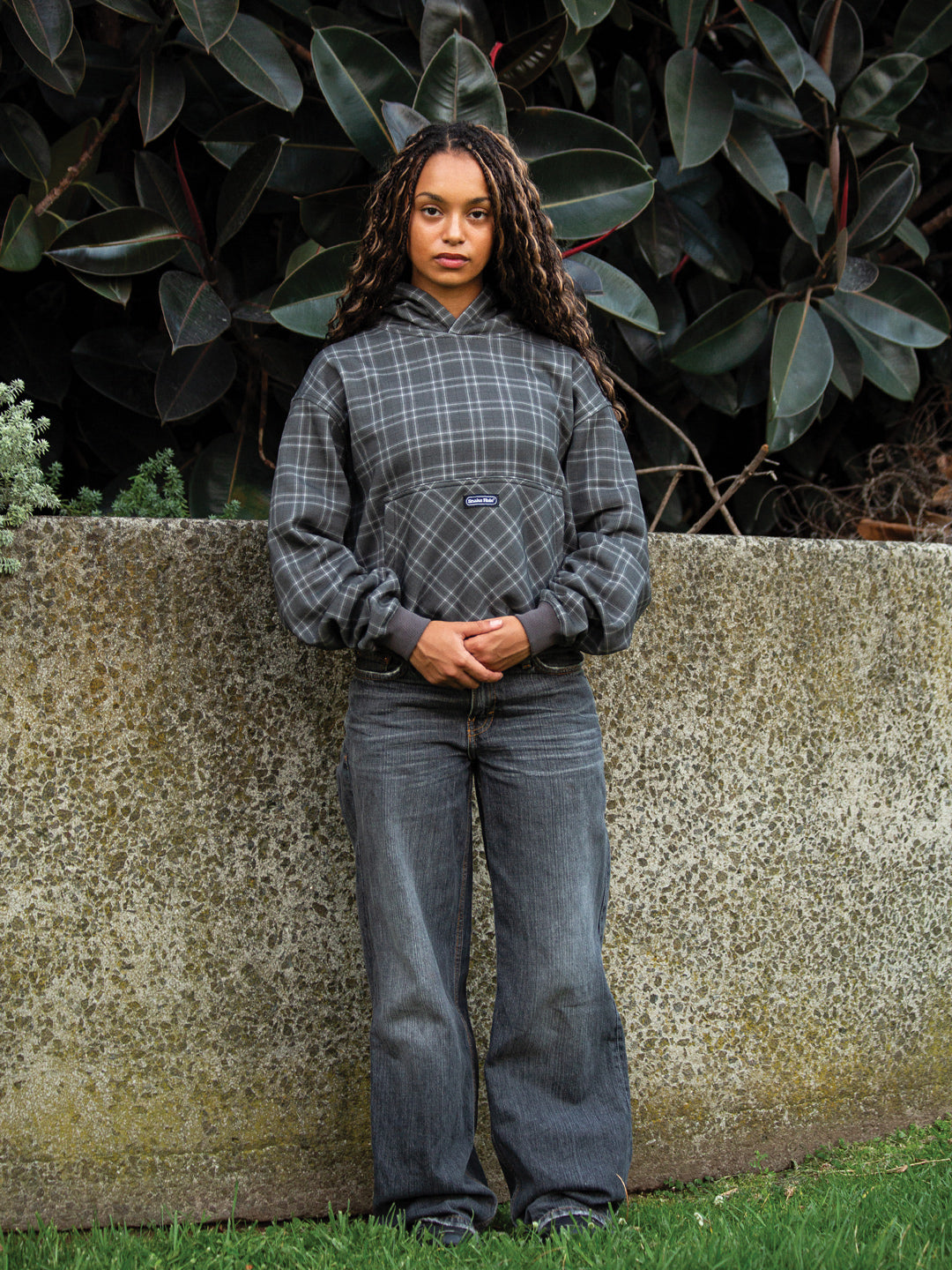 Checkered Hood Fleece