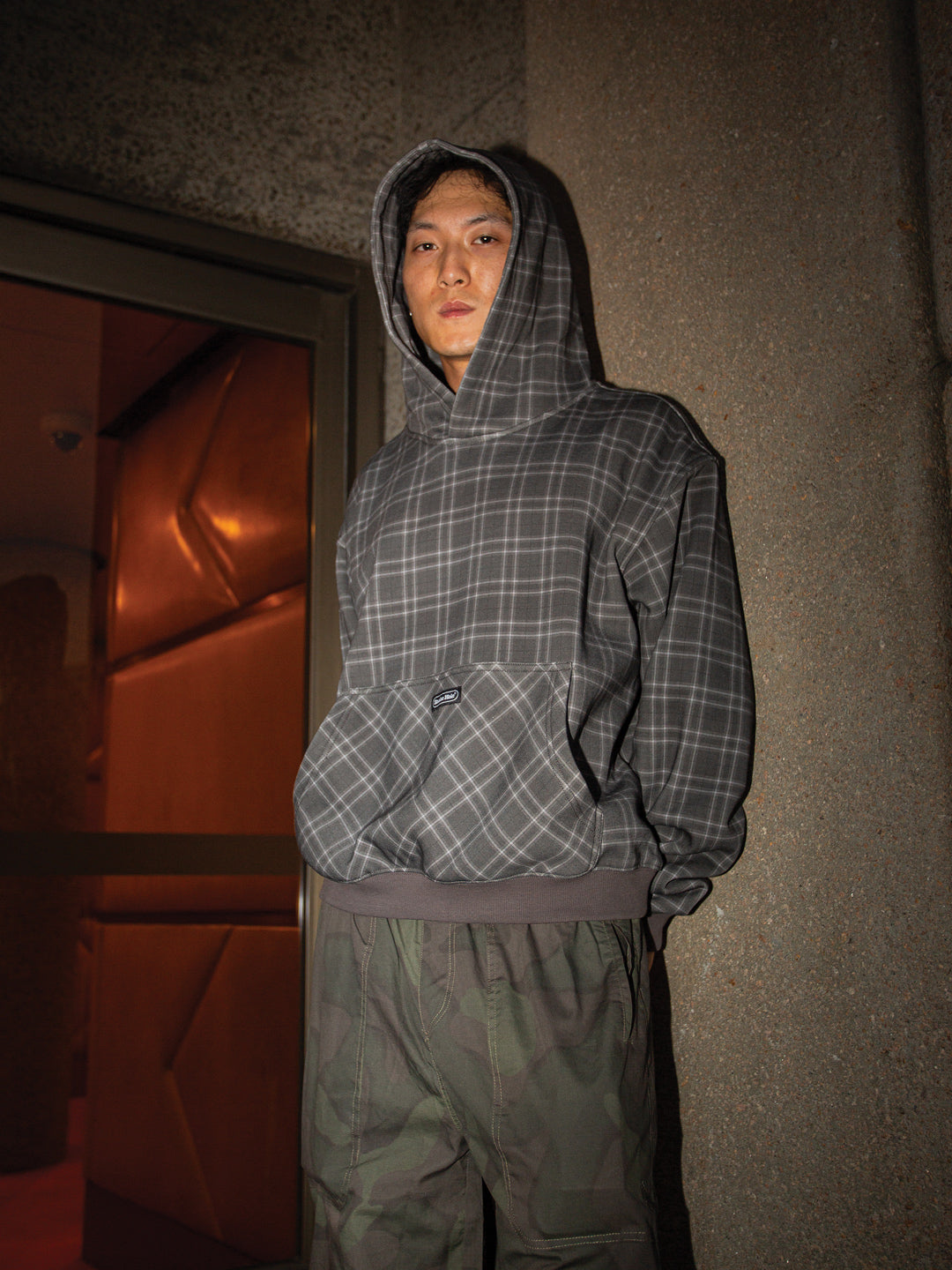 Checkered Hood Fleece