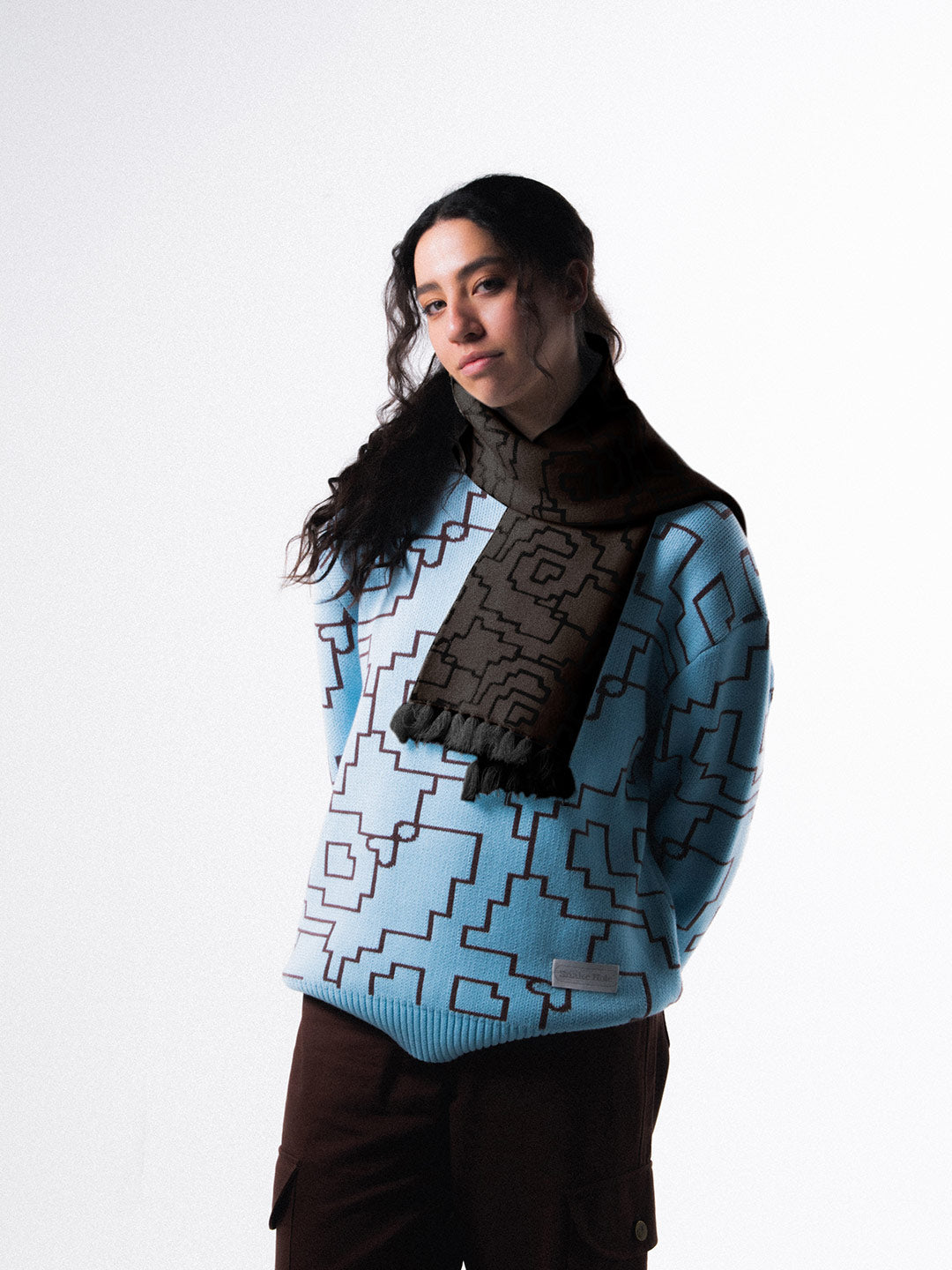 Mosaic Knit Scarf