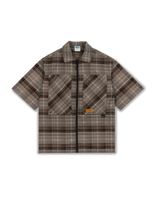 Plaid Runner Zip-Thru Shirt