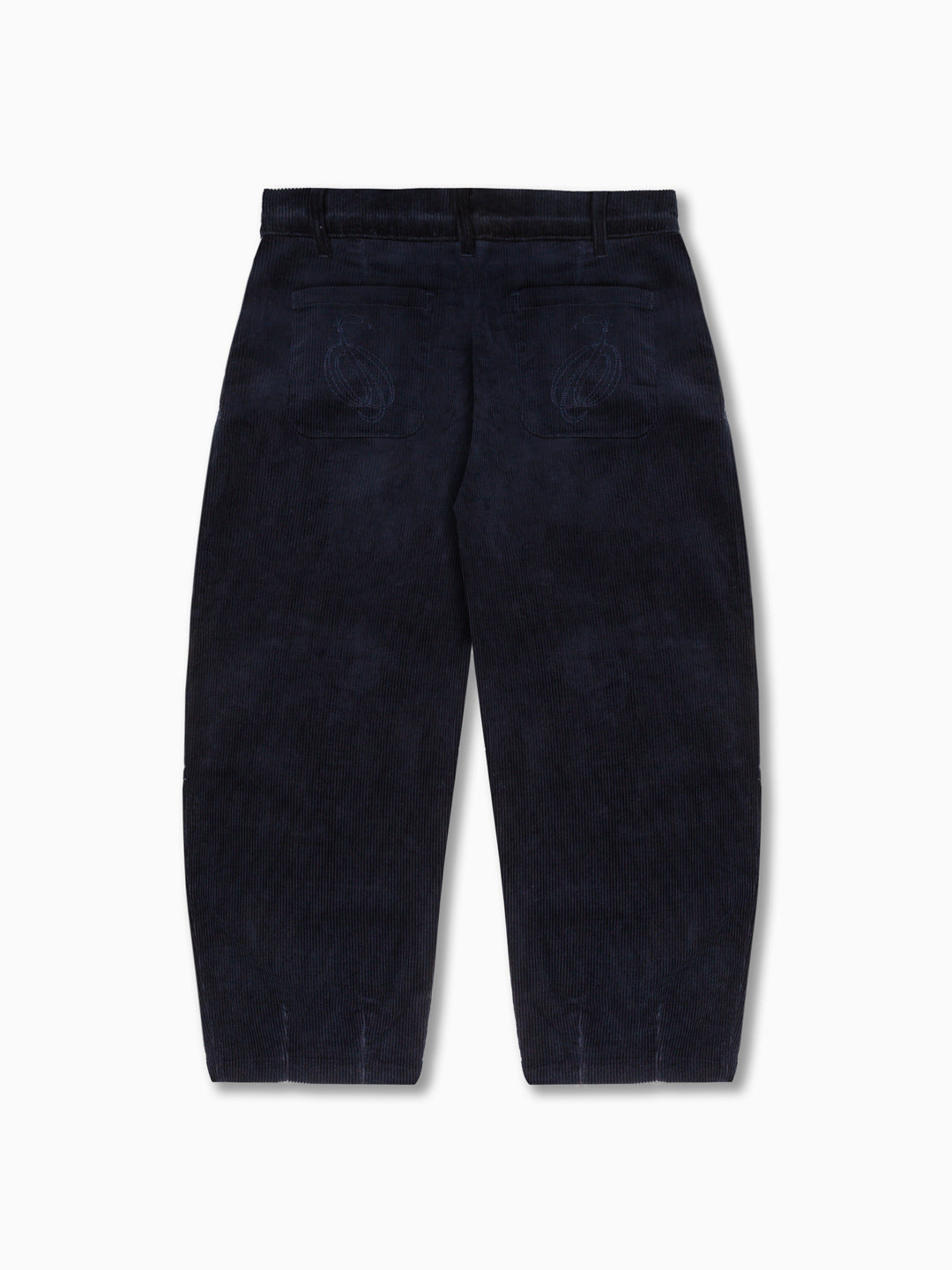 Gridline Pleated Corduroy Trousers