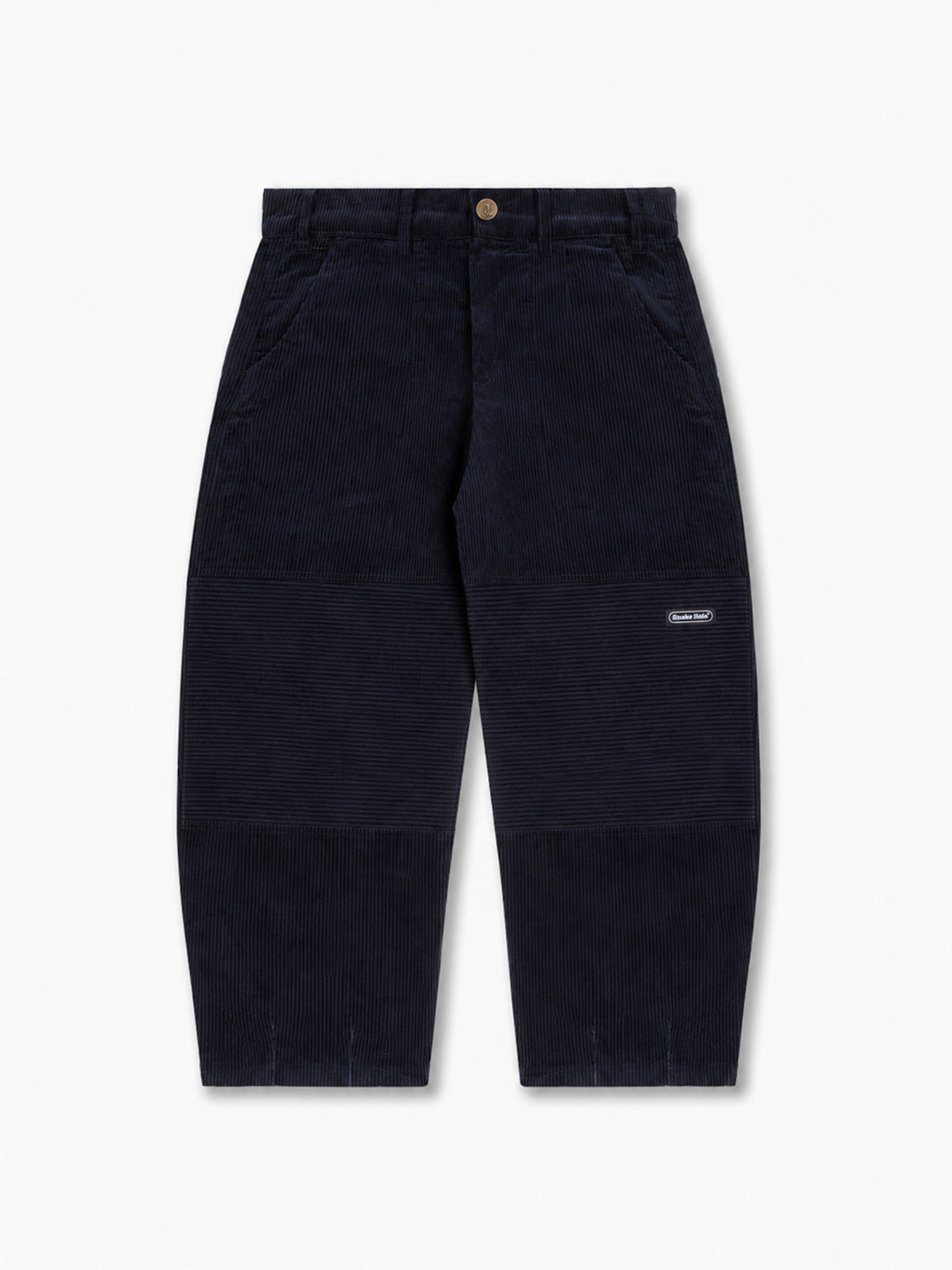 Gridline Pleated Corduroy Trousers
