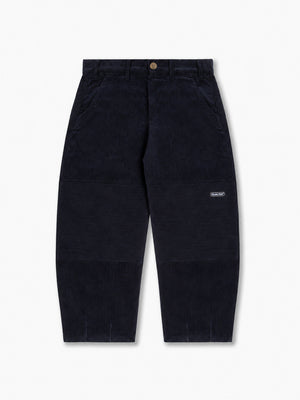 Gridline Pleated Corduroy Trousers