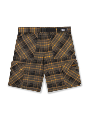 Plaid Runner Cargo Shorts