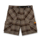 Plaid Runner Cargo Shorts