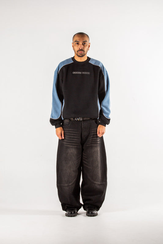 Cursive Washed Denim Jeans