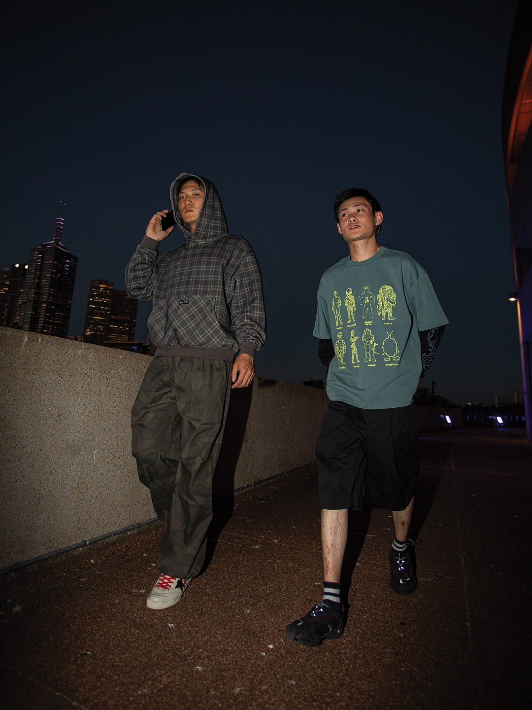 Checkered Hood Fleece