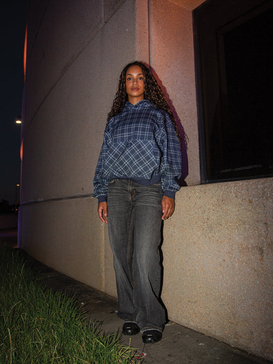 Checkered Hood Fleece