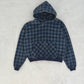 Checkered Hood Fleece Size S