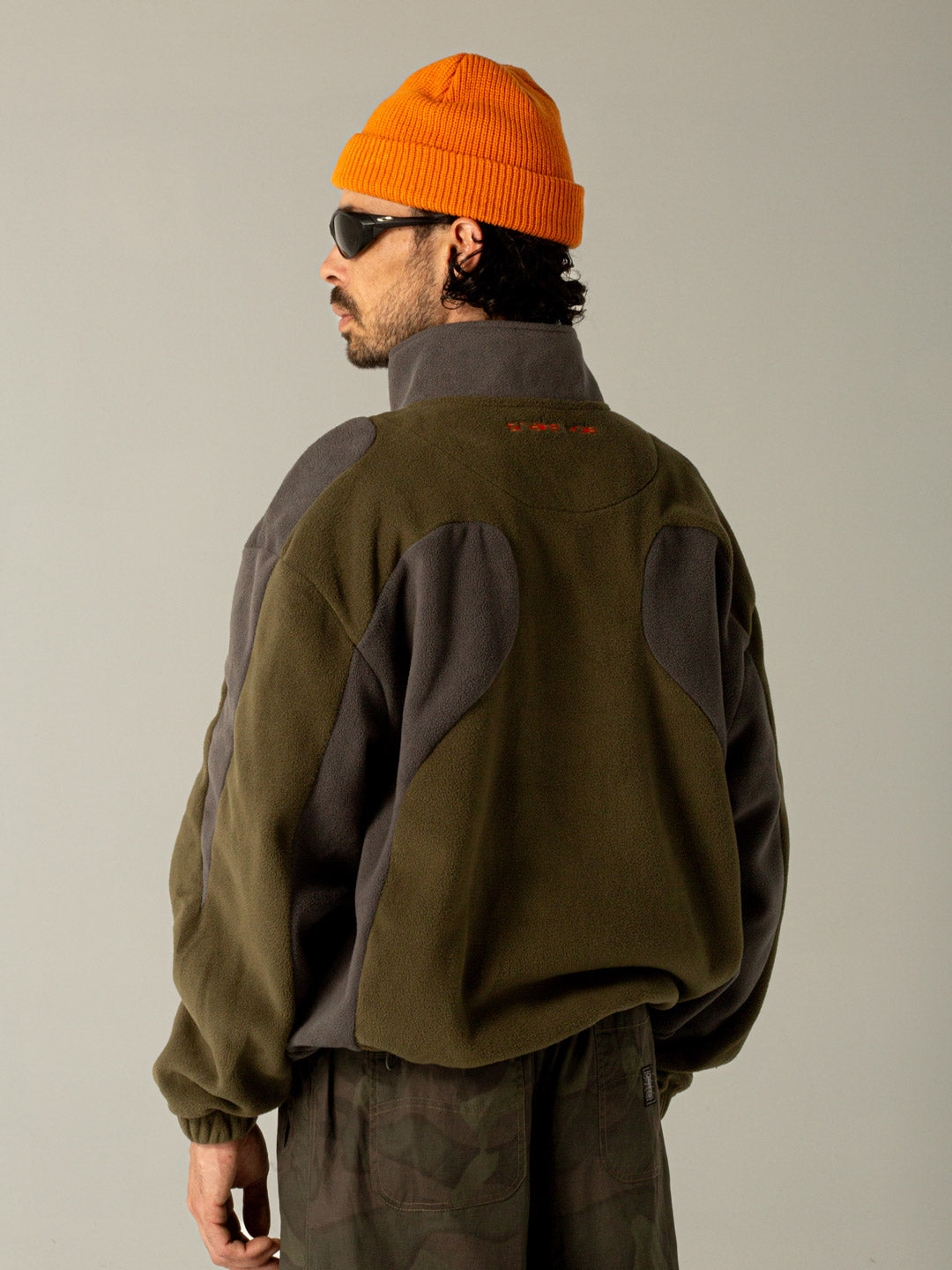 Trekker Polar Fleece Quarter Zip (Charcoal / Olive)