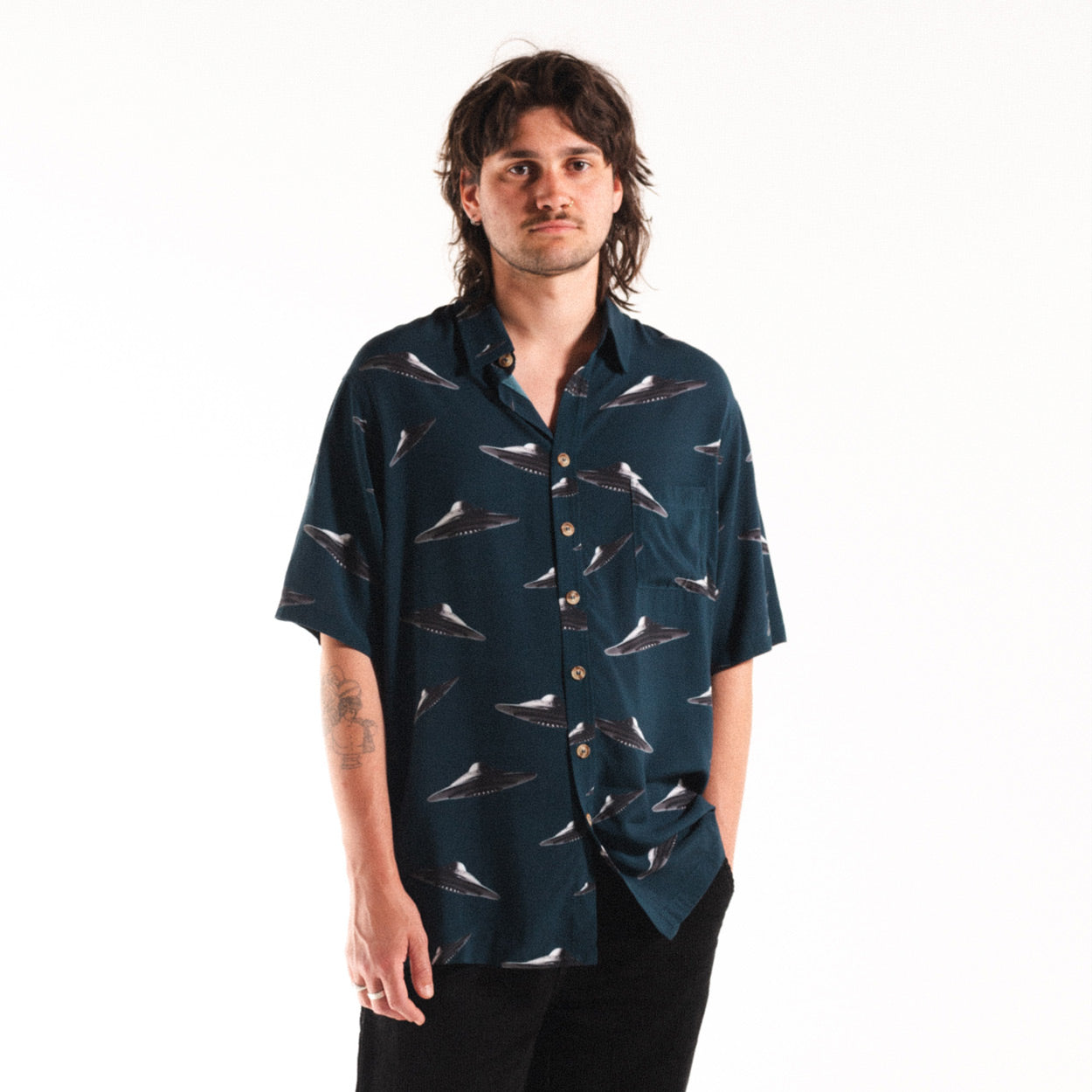 Come in Peace Rayon Shirt